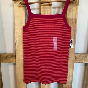 OLD NAVY orange/pink tank top size large NWT